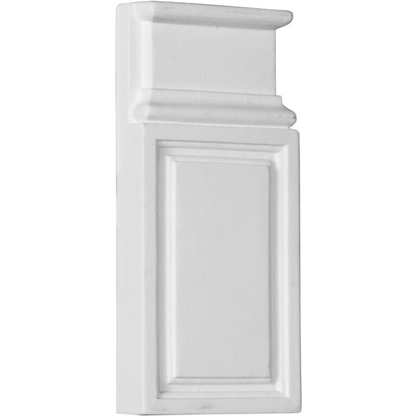 Ekena Millwork Plinth Block, Polyurethane, 9-5/8 in H, 4-3/8 in W - PB04X10X01CL