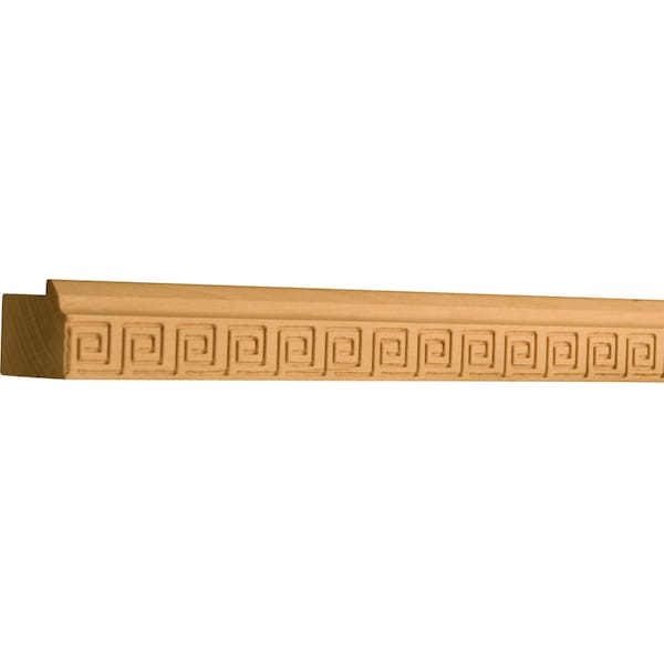 Osborne Wood Products 96 x 7/8 x 1 1/8 Greek Key Light Rail Moulding in Red Oak - 745201.96O