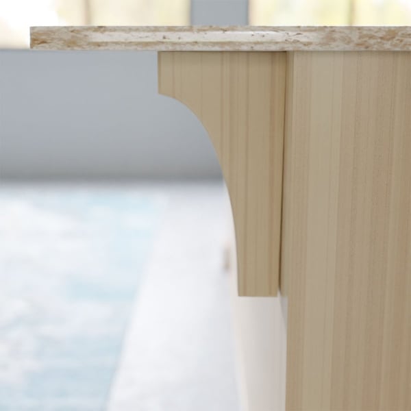 Ekena Millwork 1 3/4"W x 6"D x 12"H Clarksville Bracket, Rubberwood - BKTW02X06X12CVRW