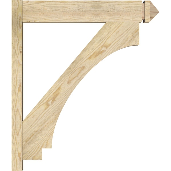 Ekena Millwork Imperial Rough Sawn Arts and Crafts Outlooker, Douglas Fir, 6"W x 28"D x 32"H - OUT06X28X32IMP03RDF