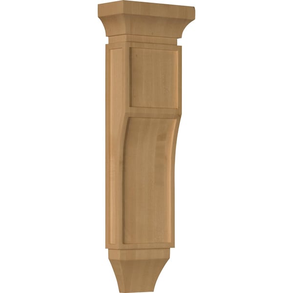 Osborne Wood Products 22 x 6 7/8 x 3 1/4 Narrow Mission Bar Corbel in Red Oak - 8066O