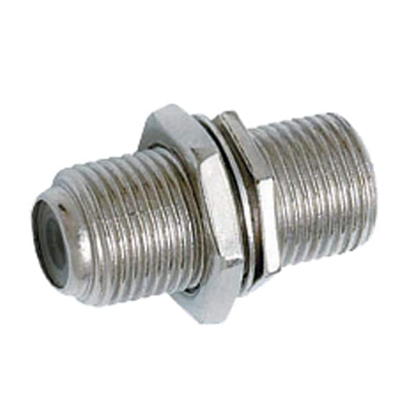 Acoplador en línea Quest Technology International F-81 (F-F), 75 Ohmios - 3/4'', CaTV 1Ghz con tuerca y arandela - CFS-0182.