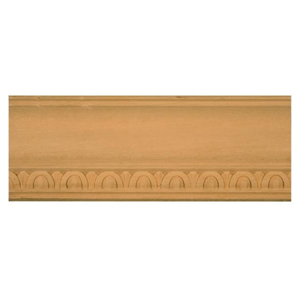 Osborne Wood Products 1 3/4 x 1 5/8 x 96 Simple Egg & Dart Crown Moulding in Basswood - 892013BAS