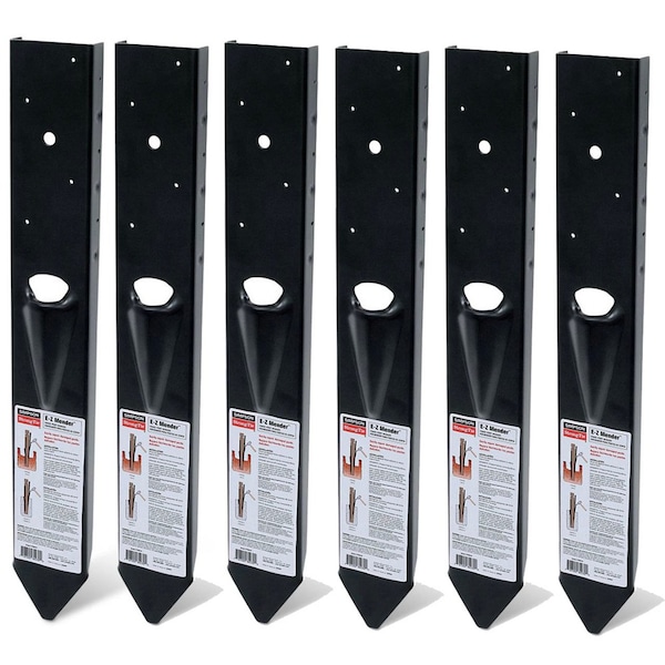 Simpson Strong-Tie Reforzador E-Z en 12 ga con Recubrimiento de Polvo Negro para Poste de 4X4 - FPBM44E-6PK