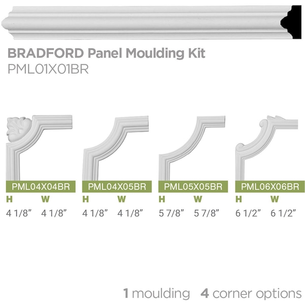 Ekena Millwork 7/8"H x 5/8"P x 94 1/2"L Bradford Smooth Panel Moulding - PML01X01BR