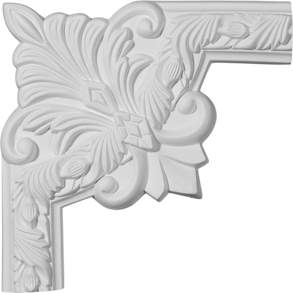 Ekena Millwork 10"W x 10"H Milton Running Leaf II Panel Moulding Corner (matches moulding PML02X00MI) - PML10X10MI-2