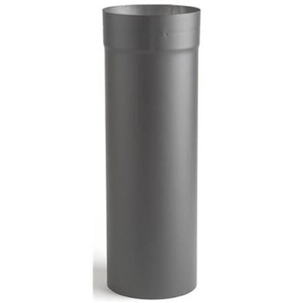 Integra Miltex Selkirk Corporation 2724 7 Inch  x 18 Inch  Heat-fab 22-ga Welded Black Stovepipe Slip Connector Adjusts 4 Inch  To 16 Inch - 21195
