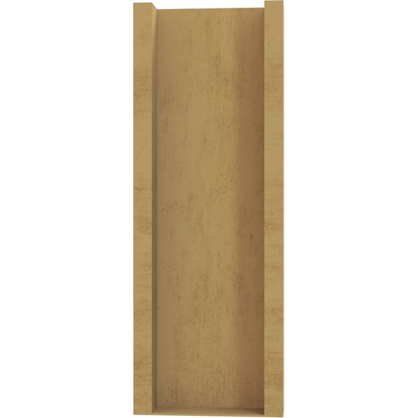 Ekena Millwork 8-in W x 14-in D x 22-in H Funston Slat Rough Cedar Woodgrain TimberThane Outlooker, Primed Tan - OUTUR080X14X22FST24RCPR