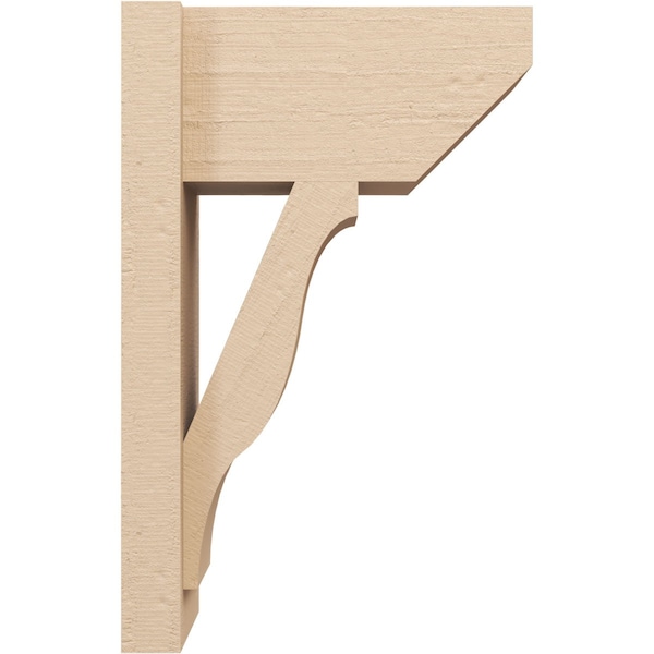 Ekena Millwork 8-in W x 14-in D x 22-in H Funston Slat Rough Cedar Woodgrain TimberThane Outlooker, Primed Tan - OUTUR080X14X22FST24RCPR