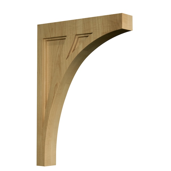 Osborne Wood Products 14 1/2 x 1 3/4 x 10 1/2 Rider Contemporary Bracket in Red Oak - 8787O