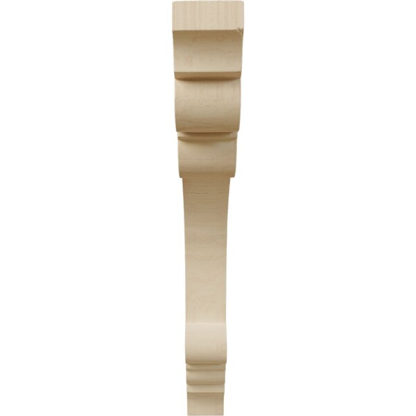 Ekena Millwork 1 1/2"W x 10"D x 12"H Large Ellis Wood Corbel, Rubberwood - CORW02X10X12ELRW