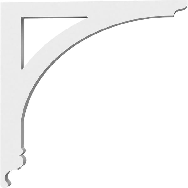 Ekena Millwork Legacy Architectural Grade PVC Bracket, 5/8"W X 6"D X 6"H - BKTP01X06X06LE