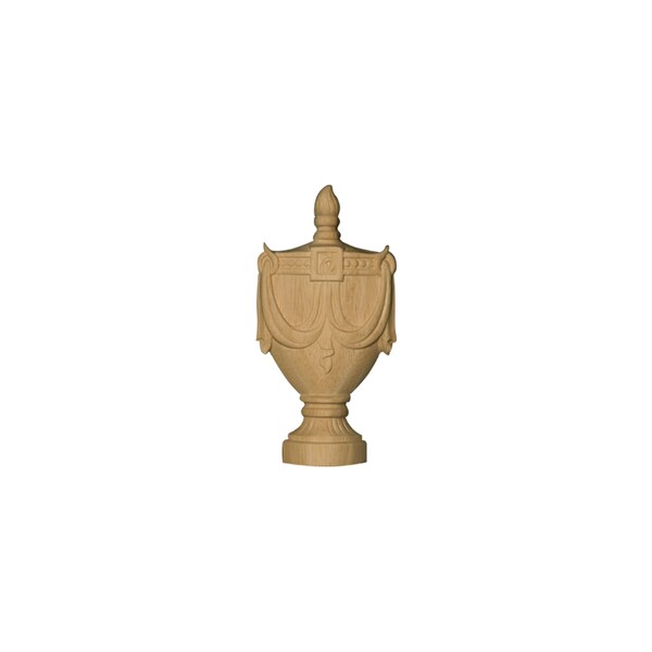 Osborne Wood Products 6 1/2 x 3 3/8 x 3/4 Small Urn in Rubberwood (paintgrade)</s - 891810RW
