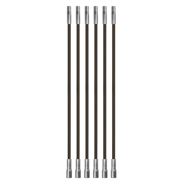 Chromex Chimney Cleaning Kit W/ Six 3ft Fiberglass Rods, 6'' Premium Poly Brush & 1/4'' NPT Fittings - ADX1-1027