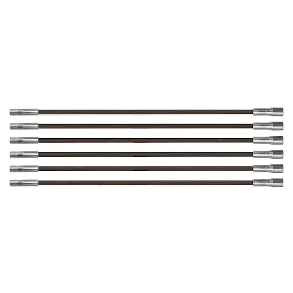 Chromex Chimney Cleaning Kit W/ Six 3ft Fiberglass Rods, 6'' Premium Poly Brush & 1/4'' NPT Fittings - ADX1-1027