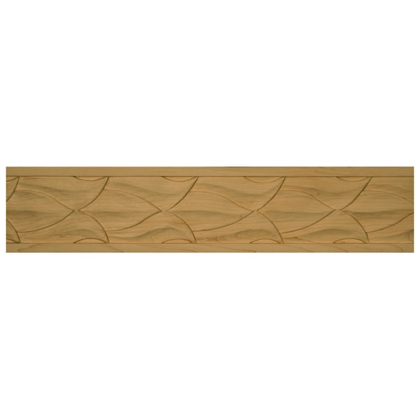 Osborne Wood Products 3 1/2 x 5/8 x 96 Acanthus Leaf Moulding in Black Walnut - 7411.96W