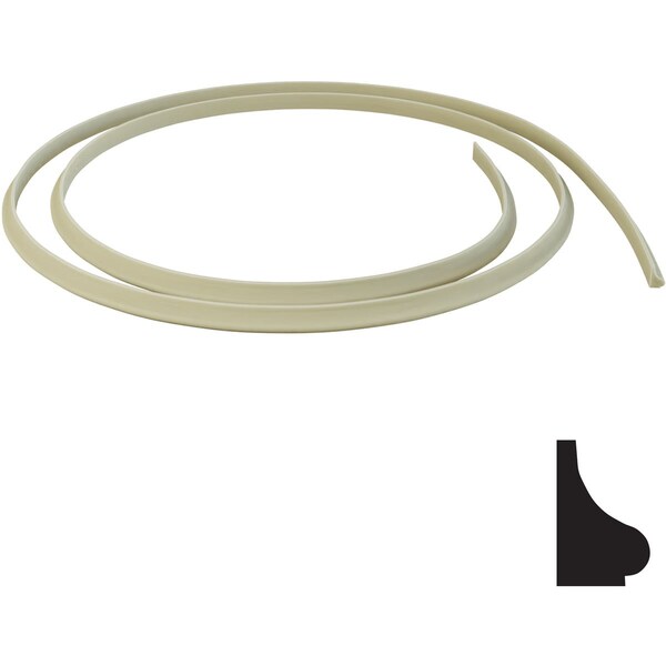 Ekena Millwork WM167 - 1 1/8"H x 11/16"D x 144"L Base Cap Flexible Moulding - BBDFWM167X144