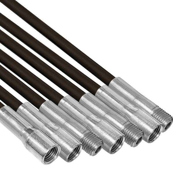 Chromex 7-Piece 21ft Fiberglass Chimney Brush Rods with 1/4'' NPT Fittings - ADX1-1024