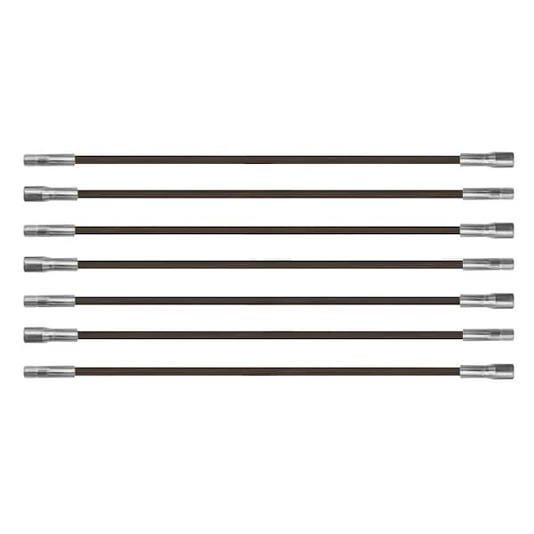 Chromex 7-Piece 21ft Fiberglass Chimney Brush Rods with 1/4'' NPT Fittings - ADX1-1024