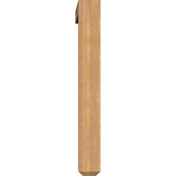 Ekena Millwork Funston Craftsman Smooth Bracket w/ Offset Brace, Western Red Cedar, 5 1/2"W x 36"D x 44"H - BKT0604X36X44FST04SWR