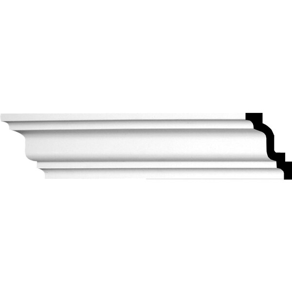 Ekena Millwork SAMPLE - 3"H x 2"P x 3 5/8"F x 12"L Lisbon Traditional Smooth Crown Moulding - SAMPLE-MLD03X02X03LI