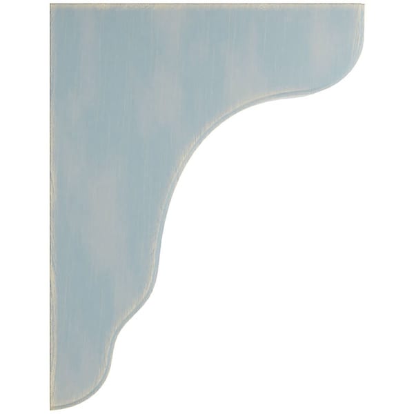 Ekena Millwork 1 3/4"W x 8 1/2"D x 11"H Plymouth Wood Vintage Decor Bracket, Driftwood Blue - BKTWD02X09X11PLBU