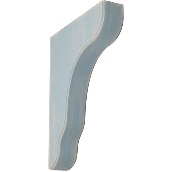 Ekena Millwork 1 3/4"W x 8 1/2"D x 11"H Plymouth Wood Vintage Decor Bracket, Driftwood Blue - BKTWD02X09X11PLBU