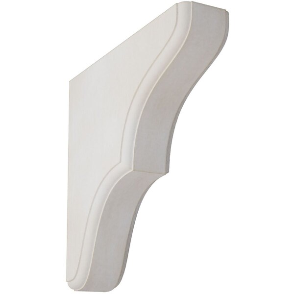 Ekena Millwork 1 3/4"W x 7 1/2"D x 7 1/2"H Stratford Wood Vintage Decor Bracket, Chalk Dust White - BKTWD02X08X08STWH