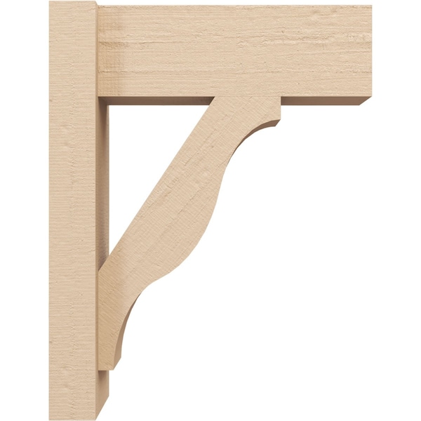 Ekena Millwork 6-in W x 14-in D x 18-in H Funston Block Rough Cedar Woodgrain TimberThane Outlooker, Primed Tan - OUTUR060X14X18FST44RCPR
