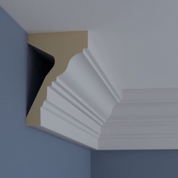 Ekena Millwork Moulding, Polyurethane, 94-1/2 in L, 7-7/8 in H - MLD08X05ST