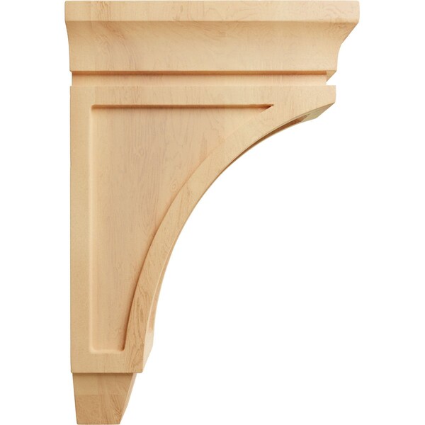 Ekena Millwork 3 3/8"W x 6 3/4"D x 10"H Small Lucan Wood Corbel, Red Oak - CORW03X07X10LURO