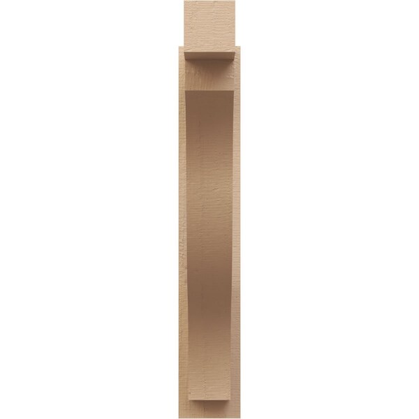 Ekena Millwork 6-in W x 24-in D x 36-in H Funston Block Rough Cedar Woodgrain TimberThane Outlooker, Primed Tan - OUTUR060X24X36FST44RCPR