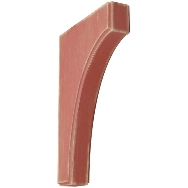 Ekena Millwork 1 3/4"W x 8"D x 12"H Clarksville Wood Vintage Decor Bracket, Salvage Red - BKTWD02X08X12CVRD