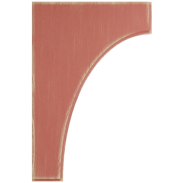 Ekena Millwork 1 3/4"W x 8"D x 12"H Clarksville Wood Vintage Decor Bracket, Salvage Red - BKTWD02X08X12CVRD