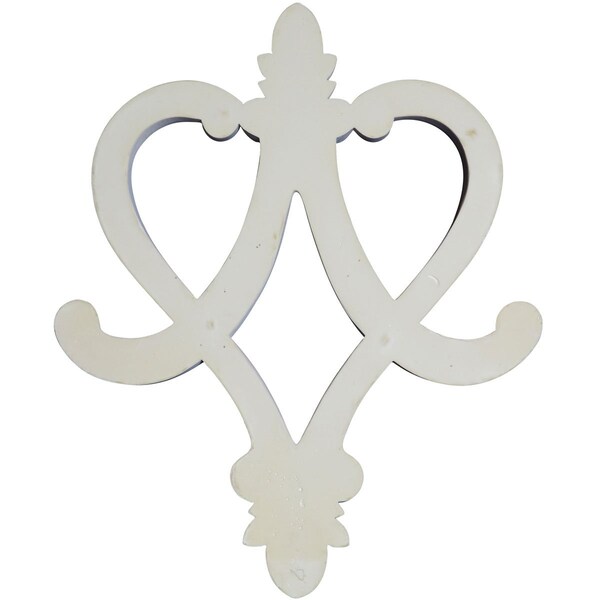 Ekena Millwork 19 3/8"W x 23 5/8"H x 2"P Fleur de Lis Onlay - ONL19X24X02FL