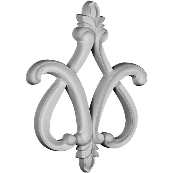 Ekena Millwork 19 3/8"W x 23 5/8"H x 2"P Fleur de Lis Onlay - ONL19X24X02FL