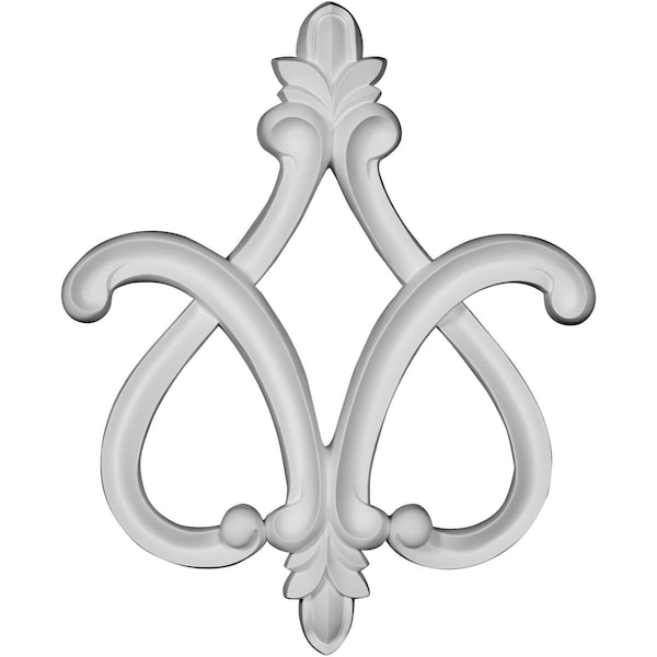 Ekena Millwork 19 3/8"W x 23 5/8"H x 2"P Fleur de Lis Onlay - ONL19X24X02FL