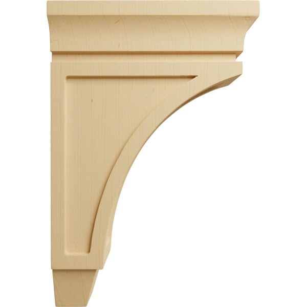 Ekena Millwork 3 3/8"W x 6 3/4"D x 10"H Small Lucan Wood Corbel, Alder - CORW03X07X10LUAL