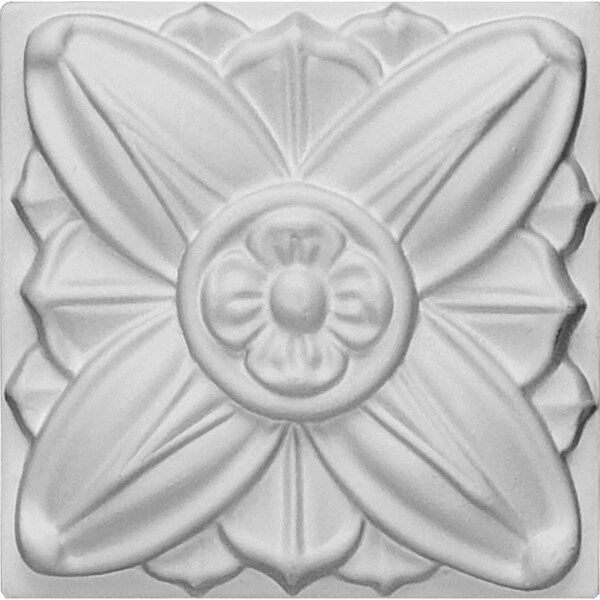 Ekena Millwork 3 1/8"W x 3 1/8"H x 3/4"P Fairfax Square Rosette - ROS08X08FA