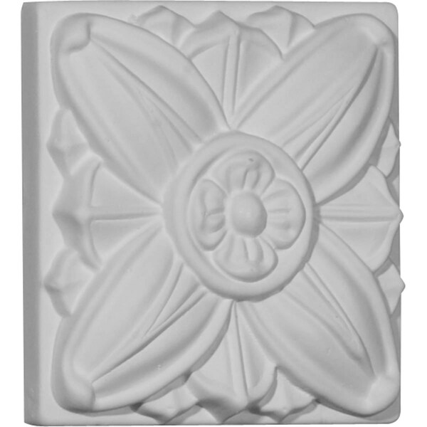 Ekena Millwork 3 1/8"W x 3 1/8"H x 3/4"P Fairfax Square Rosette - ROS08X08FA