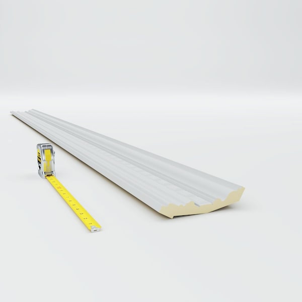 Ekena Millwork 5 3/8"H x 4"P x 6 3/4"F x 94 1/2"L Blackthorn Crown Moulding - MLD05X04X07BL