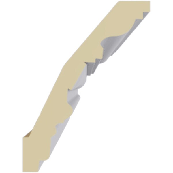 Ekena Millwork 5 3/8"H x 4"P x 6 3/4"F x 94 1/2"L Blackthorn Crown Moulding - MLD05X04X07BL