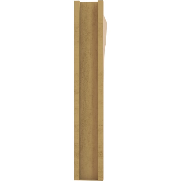 Ekena Millwork 5 1/2-in W x 28-in D x 34-in H Funston Slat Rough Cedar Woodgrain TimberThane Outlooker, Primed Tan - OUTUR055X28X34FST24RCPR
