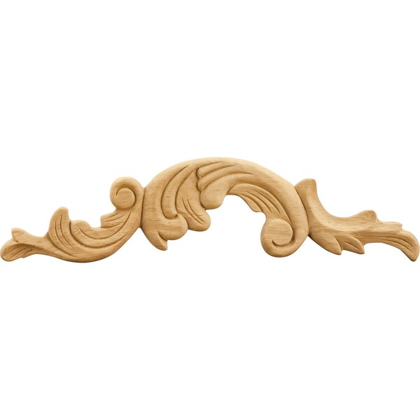 Hardware Resources 12-1/4" Wx1/4"Dx3"H Right Maple Acanthus Appliqué - APL-10-R-MP