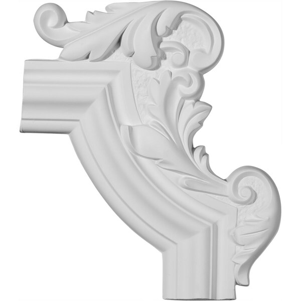 Ekena Millwork 13 1/4"W x 10 5/8"H x 1 1/8"P Pompeii Panel Moulding Corner, Right (matches moulding PML02X00PO) - PML13X10PM-R