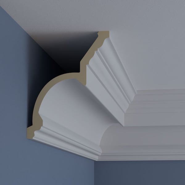 Ekena Millwork 8 1/4"H x 6 5/8"P x 10 5/8"F x 94 1/2"L, Foster Traditional Crown Moulding - MLD08X06X10FO