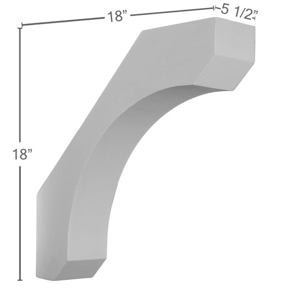Ekena Millwork 5 1/2"W x 18"D x 18"H Legacy Bracket - BKT18X18X05LE