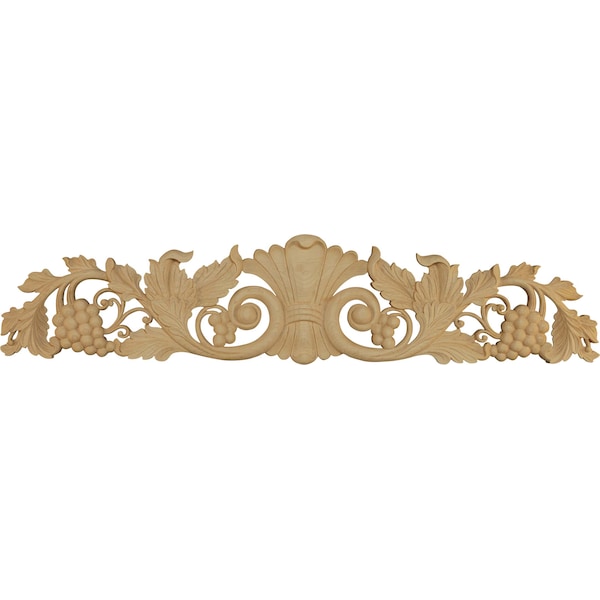 Osborne Wood Products 36 x 7 7/8 x 3/4 Grape Large Applique in Knotty Pine - 7322P