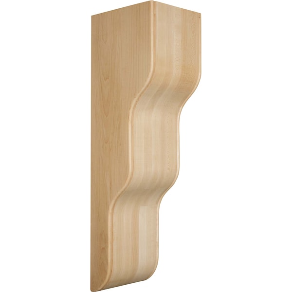 Osborne Wood Products 26 x 6 1/2 x 7 1/2 Houston Contemporary Bracket w/ Beaded Edge in Hick - 82281H