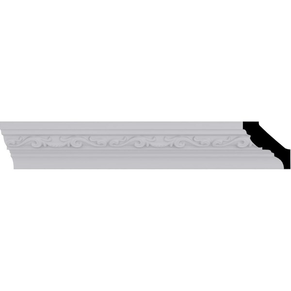 Ekena Millwork 1 3/8"H x 1 3/8"P x 2"F x 94 1/2"L Caputo Crown Moulding - MLD01X01X02CA